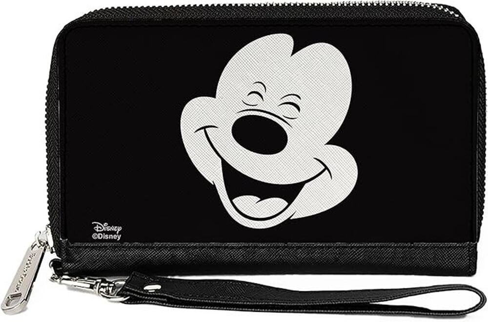 Buckle-Down Women's PU Zip Around Wallet Rectangle-Mickey Mouse, 7.5"x4.5"